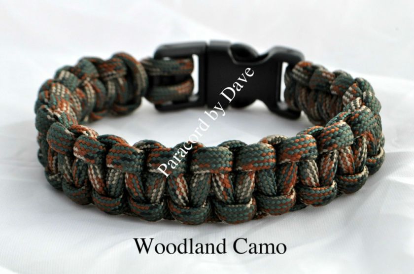 Woodland Camo BDU 550 Paracord Cord Deployment Military Survival 