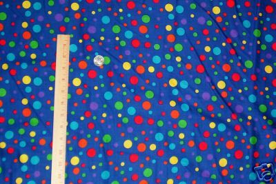 Various Size Primary Color Polka Dots Signature Classics Fabric Quilt 