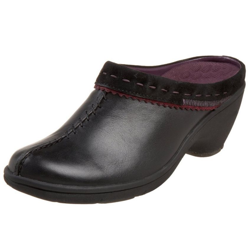 Clarks Privo Kingscliff Womens 11 Black Clog Heel Shoes  