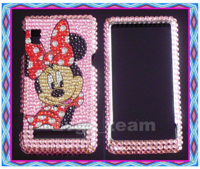 Disney Minnie Bling Case Cover Motorola Droid 2 A955 pk  
