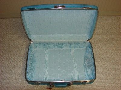   American Tourister Luggage Set Hard Case Blue Turquoise Train Suitcase