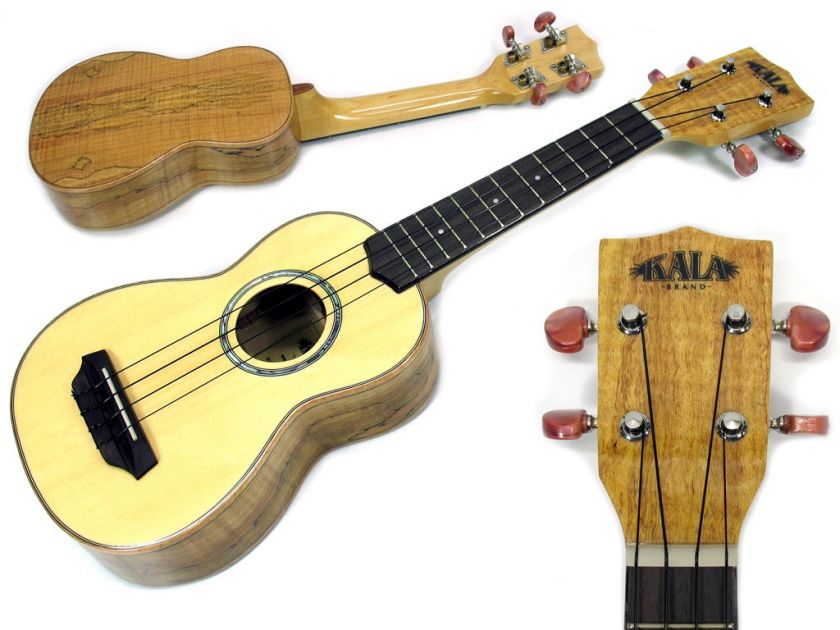 Kala KA FMS Soprano Ukulele Spalted Maple b/s Solid Top £139.99