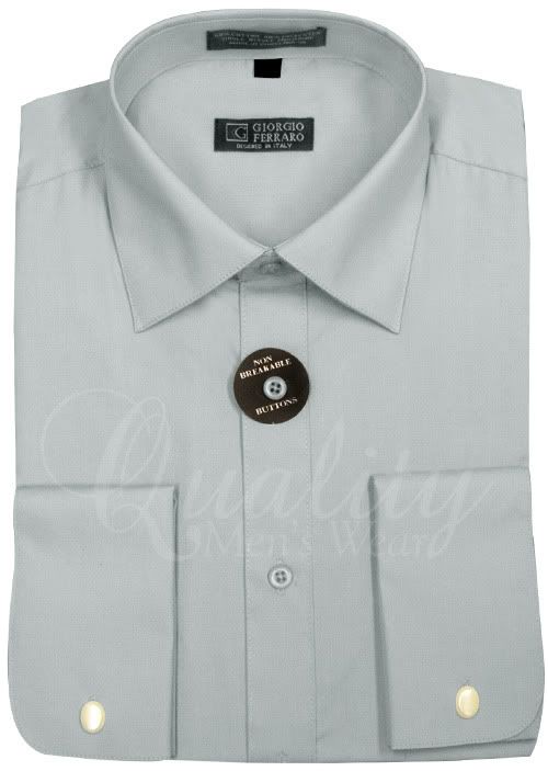 SPREAD COLLAR FRENCH CUFF SHIRT ALL COLORS & SIZES  