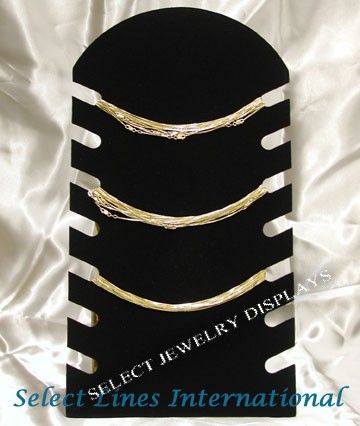 Black Velvet Necklace Chains Jewelry Display Stand 14  