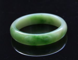   Gem Grade Chinese HETIAN BIYU Green Nephrite Jade Bangle 52.5mm  