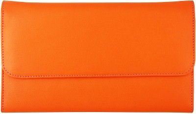 WOMENS GENUINE ITALIAN LEATHER WALLET ORANGE COLOR QUALITY WALLET 