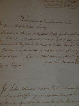 Thomas Pinckney SIGNED 1794 Document Great Britain AMB.  