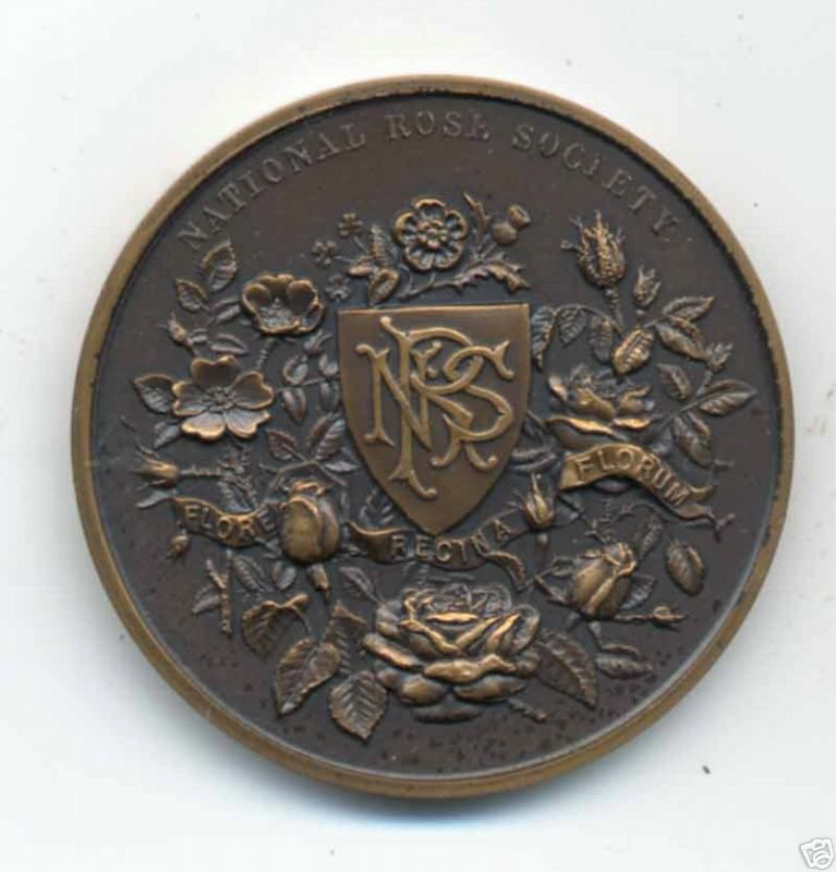 19th Century Bronze Medal National Rose Society  