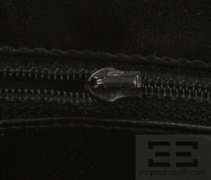   Vintage Black Lambskin Quilted Leather Chain Strap Shoulder Bag  