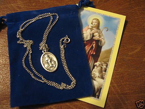 Our Lady of Medjugorje Saint Medal with 24 in Necklace  