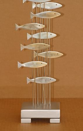 Evens Jere VTG Sty Mod floating Fish Metal Sculpture  